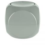 Spirella Poubelle salle de bain Dice - 14x14x14cm - Taupe