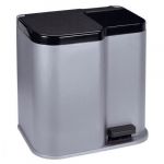 Curver Poubelle de tri sélectif argenté/gris foncé 30 x 40 x 40,5 cm