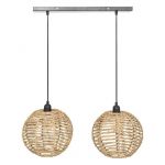 Atmosphera Suspension x2 rotin Rana naturel - Naturel