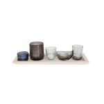 Today Plateau bougeoir en bois beige