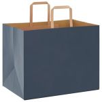 VidaXL Sacs en papier 250 pcs avec poignées bleu 32x22x24 cm