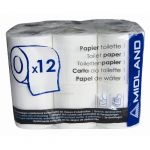 Midland 12 rouleaux de papier toilette pour WC chimique