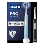 Oral-B Brosse à dents électrique Pro 1 Duo Bleue/Noire