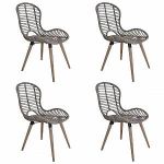 VidaXL Chaise de jardin 4 pcs Rotin 48x64x85 cm Marron