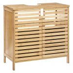 AC-Déco Meuble sous-Vasque en Bambou - Sicela - 60 x 28 x 58 cm