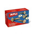 APLI Boîte de 100 Attaches Parisiennes avec oeillets 50 Mm - Parisiennes - En Acier Laitonné - Avec ?illet - 50 Mm - Mixte - + 3 ans - Facile à appliquer.
