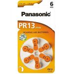 Panasonic 6 piles pour appareil auditif Zinc-Air PR13 0% Mercury/Hg - Orange - lot de 10 pieces (PR-13(48)/6LB PACK)