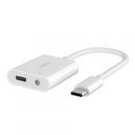 Belkin Adaptateur USB-C + audio 3,5mm+ recharge, blanc
