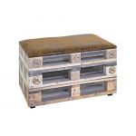 Haku Möbel Chaise, Cuir Artificiel, Motif, L 65 X P 40 X H 42 cm