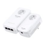 TP-Link TL-WPA8635P KIT - Kit d'adaptateurs CPL AV1200 3 ports Ethernet Gigabit Wi-Fi AC avec prise gigogne (FR)