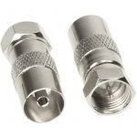 Acv Adaptateur antenne prise-F -> connecteur Coax