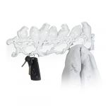 Relaxdays Portemanteau Design Oiseaux, en Fonte, HxLxP : 13 x 36,5 x 4,5 cm, Crochet à vêtement, Style Antique, Blanc