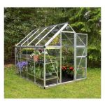 Palram Serre de jardin en polycarbonate Harmony 4,57 m&sup2;, Couleur Vert, Ancrage au sol Non - longueur : 2m47
