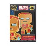 Loungefly POP! Large Enamel Pin MARVEL: GINGERBREAD - Iron Man - IRON MAN - Marvel Comics Pin en &Eacute;mail - Broche Fantaisie Mignonne &agrave; Collectionner - pour les Sacs &agrave; Dos et Sacs