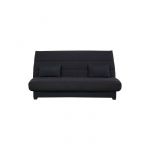 Relaxima Banquette convertible Clic clac SALMA - couchage 130 x 190 rangement int&eacute;gr&eacute; pearl noir