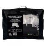 Soleil d'Ocre Ensemble Couette et Parure 7 Pièces Boheme Noir pour lit en 140x190 cm