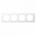 Legrand Plaque c&eacute;liane memories 4 postes - finition yesterday blanc