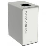 Rossignol Cubatri Poubelle de tri sélectif des déchets non recyclables en acier 65l - Gris
