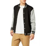 Urban classics Blouson Veste teddy boutonnée bicolore molleton Noir - Taille EU S,EU M,EU L,EU XL,EU XS,EU 3XL