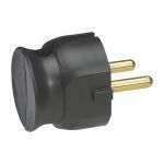 Legrand Fiche m&acirc;le extra-plate - 2 phases - 16 A - noir