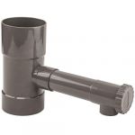 Récupérateur d'eau de pluie gris pour gouttière 100 mm