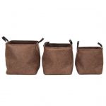 Prix Lot de 3 Paniers de Rangement Avida 36cm Marron