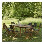 Bois Dessus Bois Dessous Salon de jardin en bois d'acacia FSC extensible 8 à 10 places