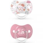 Suavinex Lot de 2 sucettes sym&eacute;triques SX PRO Memories rose (18 mois et +)