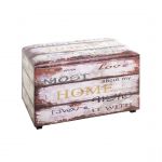 Coffre de rangement simili cuir optique Vintage