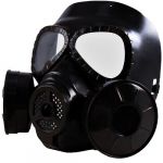 Ruedelafete Accessoire déguisement masque à gaz noir adulte factice (x1) REF/21076