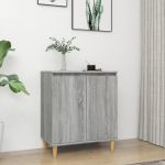 VidaXL Buffet avec Pieds en Bois 60x35x70 cm Aggloméré Sonoma Gris Gris