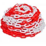 VidaXL Cha&icirc;ne d'avertissement Rouge et blanc