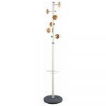 Alba Porte-manteau Music - 6 patères - blanc bois/métal