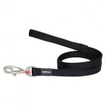 RedDingo Laisse pour chien Noir 1,20 m 25 mm