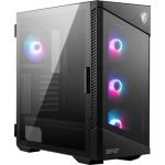 MSI MPG Velox 100R Bo&icirc;tier PC de Gaming avec 4 Ventilateurs ARGB de 120 mm, synchronisation de lumi&egrave;re Mystique, USB Type-C, 2 Panneaux en Verre tremp&eacute;, E-ATX, ATX, mATX, Mini-ITX