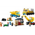 Lego City 60391 Les camions de chantier et la grue à boule de démolition