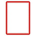 Tarifold Sachet de 2 Pochettes Magneto cadre rouge A4 dos adhésif repositionnable 24 2 x 32 9 x 0 02cm