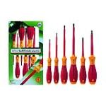 Wiha 25477 - Jeu de tournevis &agrave; fente / Pozidriv SoftFinish electric (6 pi&egrave;ces)