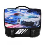 Bagtrotter - Fast And Furious - Cartable 38cm - Noir - 2 Compartiments - 1 Poche Sous Rabat - 1 Poche Bouteille - Bretelles...