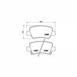 Brembo 4 plaquettes de frein P83112
