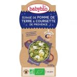 BabyBio Bols Ecras&eacute; pomme de terre et courgette 2 x 200g - d&egrave;s 8 mois