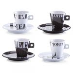 Zeller Present Service expresso 8 pi&egrave;ces en porcelain `Coffee Style` - 26540