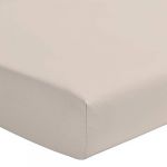 LE DRAP HOUSSE UNI 100% Coton - Bonnet 30cm COULEURS - Beige Cr&egrave;me, &Eacute;PAISSEUR/BONNET - 30 cm, MATI&Egrave;RE - 100% COTON, TAILLES - 140 x 190 cm - Beige