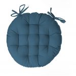 Galette de Chaise Ronde "Leana" 40cm Bleu Canard