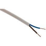 Zenitech C&acirc;ble d'alimentation &eacute;lectrique HO5VV-F 2x 1 Blanc - 10m
