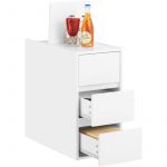 Sobuy FBT144-W Bout de Canapé Table de Nuit Table de Chevet Table d'appoint Table Téléphone Table de Café Table de Lit Table Basse, 1 Plateau