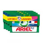 Ariel 3en1 PODS, Lessive Liquide Capsules, 76 Lavages (4x19 Tablettes), Couleur Défense, Élimine Les Taches Incrustées, Même Après 7 Jours, Impeccable Même En Cycle Court Et Froid, Fabriqué En France