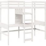 VidaXL Cadre de lit superposé sans matelas blanc 75x190 cm pin massif