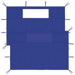 VidaXL Parois latérales de belvédère avec fenêtres 2 pcs Bleu