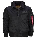 Alpha industries MA-1 D-Tec, taille M, homme, noir rouge